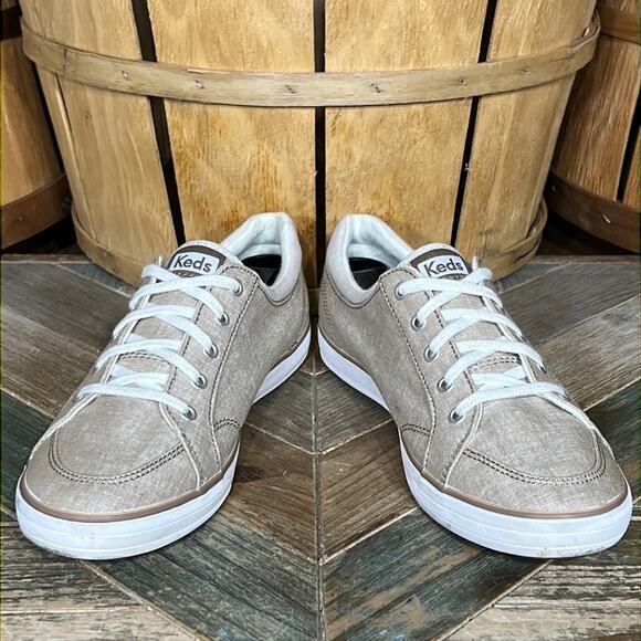 Keds Center 2 Beige Canvas Canvas Lace-Up Casual Comfort Sneakers Women Size 8.5 - Picture 7 of 11